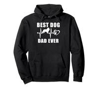 Best Dog Dad Ever Rough Collie Dog Heartbeat Paw Puppy Lover Sweat à Capuche
