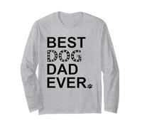 Best Dog Dad Ever Sign Dog Dad Paw Print Dog Lover Dogfather Manche Longue