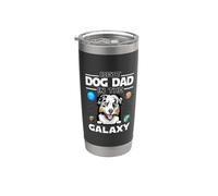 Best Dog Dad In The Galaxy Australian Shepherd Dogs Lovers Gobelet isotherme en acier inoxydable double paroi
