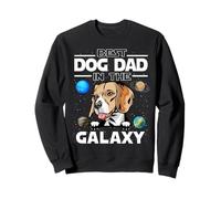 Best Dog Dad in The Galaxy Beagle Funny Puppy Dogs Lovers Sweatshirt