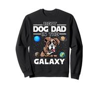 Best Dog Dad in The Galaxy Boxer Puppy Dogs Lovers Sweatshirt