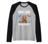 Best Dog Dad in The Galaxy Cocker Spaniel Puppy Dogs Lovers Manche Raglan