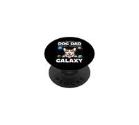 Best Dog Dad in The Galaxy Corgi Puppy Dogs Lovers PopSockets PopGrip Adhésif