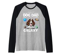 Best Dog Dad in The Galaxy English Springer Spaniel Dogs Manche Raglan