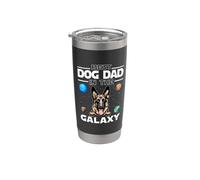 Best Dog Dad In The Galaxy German Shepherd Puppy Dogs Lovers Gobelet isotherme en acier inoxydable double paroi