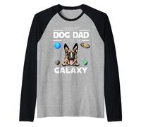 Best Dog Dad in The Galaxy German Shepherd Puppy Dogs Lovers Manche Raglan