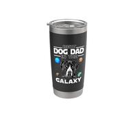 Best Dog Dad In The Galaxy Great Dane Puppy Dogs Lovers Gobelet isotherme en acier inoxydable double paroi
