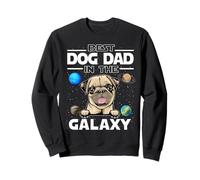 Best Dog Dad in The Galaxy Pug Puppy Dogs Lovers Sweatshirt