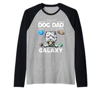 Best Dog Dad in The Galaxy West Highland White Terrier Dogs Manche Raglan