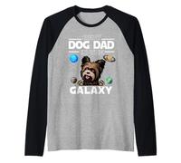 Best Dog Dad in The Galaxy Yorkshire Terrier Dogs Lovers Manche Raglan