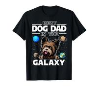 Best Dog Dad in The Galaxy Yorkshire Terrier Dogs Lovers T-Shirt