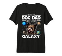 Best Dog Dad in The Galaxy Yorkshire Terrier Dogs Lovers T-Shirt Haut de Gamme