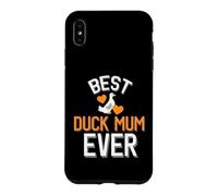 Best Duck Mum Ever Mignon Canard avec cœurs Coque pour iPhone XS Max