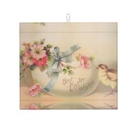 Best Easter Wishes Tapis de comptoir de cuisine antidérapant avec corde de suspension 45,7 x 40,6 cm Tapis de vidange absorbant Convient pour les comptoirs, éviers et supports de vidange