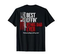 Best Effin' Bonus Dad Ever (à l'arrière), T-shirt militaire avec drapeau T-Shirt