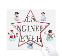 Best Engineer Ever Quote Profession Christmas Snowman Family Star Mouse Pad