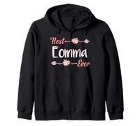 Best Eomma Ever Korean Mom Floral Fête des Mères Sweat à Capuche