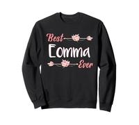 Best Eomma Ever Korean Mom Floral Fête des Mères Sweatshirt