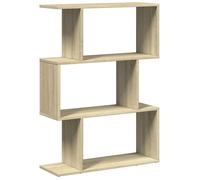 BEST""Étagère séparatrice de pièce 3 niveaux,Bibliothèque, Étagère Cloison Séparateur, pour Salon chêne sonoma 70 x 24 x 97