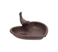 Esschert Design Pour Coquille Abreuvoir Bain D'Oiseau Fonte Cœur Petit Oiseau