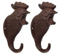 Best For Boots Lot de 2 Crochets en Fonte Coq