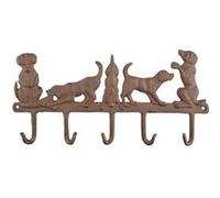 Best For Boots - Patère 5 crochets en fonte Chiens Marron G