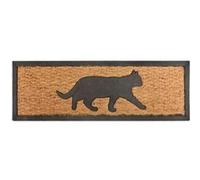 Best For Boots - Tapis paillasson en coco 75 x 25 cm Chat Marron G