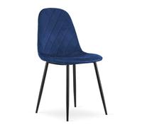 Best For Home 1 chaise en velours bleu marine