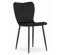 Best For Home 1 chaise en velours noir