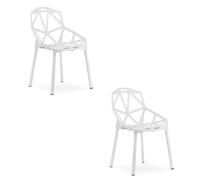 Best For Home 2 chaises blanches