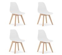 Best For Home 4 chaises blanches