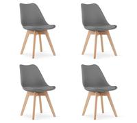 Best For Home 4 chaises en graphite