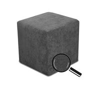 Best For Home Anthracite Cube Pouf | Coussin de Sol 40x40x40 | Pouf Confortable pour Salon | Repose-Pieds pour Canapé et Lit | Pouf Tabouret de Style Ottoman | Repose-Pieds Cube Doux
