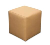 Best For Home Beige Cube Pouf | Coussin de Sol en Simili Cuir 40 x 40 x 40 | Pouf Confortable pour Salon | Repose-Pieds pour Canapé et Lit | Pouf Tabouret de Style Ottoman | Repose-Pieds Cube Doux