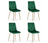Best For Home Chaise en velours vert foncé