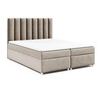 Best for Home Lit Adulte Double Trinity K-10 avec Matelas et sommier - 180 x 200 cm - Beige