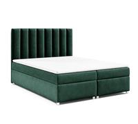 Best for Home Lit Adulte Double Trinity K-10 avec Matelas et sommier - 200 x 200 cm - Vert