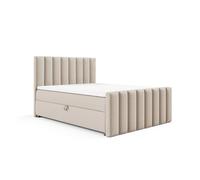 Best For Home Lit Boxspring 200x200 | Lit Boxspring Trinity K-10 lux avec Ressorts Bonnell et Surmatelas | Lit Double avec Coffre de Rangement | Lit Tapissé | Lit Boxspring avec Matelas 200x200
