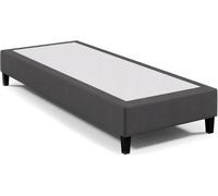 Best For Home Lit d'hôtel à sommier tapissier - 100 x 200 cm - Graphite - Cadre à sommier tapissier - Sans matelas