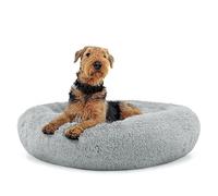Best For Home Lit en peluche L 80 cm - Gris clair