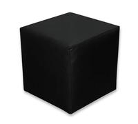 Best For Home Noir Cube Pouf | Coussin de Sol en Simili Cuir 40 x 40 x 40 | Pouf Confortable pour Salon | Repose-Pieds pour Canapé et Lit | Pouf Tabouret de Style Ottoman | Repose-Pieds Cube Doux