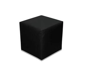 Best For Home Noir Cube Pouf | Coussin de Sol en Simili Cuir 40 x 40 x 40 | Pouf Confortable pour Salon | Repose-Pieds pour Canapé et Lit | Pouf Tabouret de Style Ottoman | Repose-Pieds Cube Doux