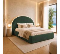 Best For Home POSO 014 Lit à sommier tapissier 160 x 200 cm avec matelas Bonell taille complète sans surmatelas