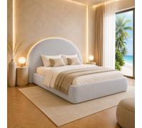 Best For Home POSO 110 Lit à sommier tapissier 180 x 200 cm avec matelas Bonell taille complète sans surmatelas