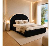 Best For Home POSO 135 Lit à sommier tapissier 180 x 200 cm avec matelas Bonell taille complète sans surmatelas