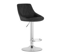 Best For Home Tabouret : velours noir/base chromée