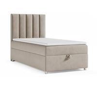 Best For Home Trinity Single K-10 lit Adulte avec Matelas et Ressorts - 100 x 200 cm - Beige