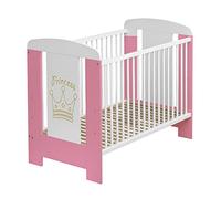 Best For Kids Lit bébé My Sweet Baby en 3 Couleurs sans Matelas Mousse 10 cm certifié lit bébé Blanc 4 Parties 120x60 (Pink Princess sans Matelas)