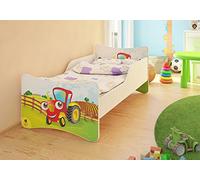 BEST FOR KIDS - Lit enfant avec un matelas de 10 cm certifié TÜV CERTIFIÉ SUPER SÉLECTION 8 tailles de nombreux dessins (90x180, forêt)