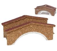 BEST&FREE Pont en Liège 16 cm pour Crèche de Noël - Accessoire Artisanal Naturel pour Scène de la Nativité, Dioramas ou Décoration de Noël Traditionnelle